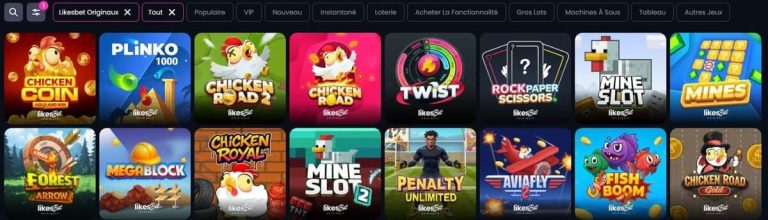 Likesbet Casino jeux exclusifs
